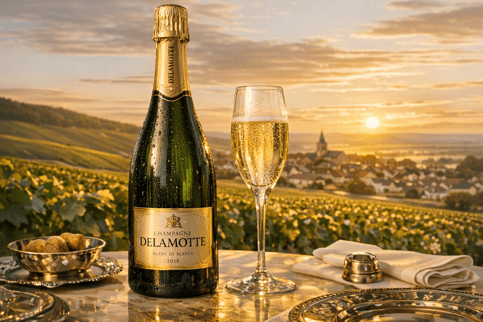 栄光に輝くChampagne DelamotteのBlanc de Blancsを味わうのアイキャッチ画像
